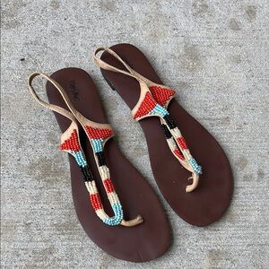 Mossimo Colorful Beaded Sandals